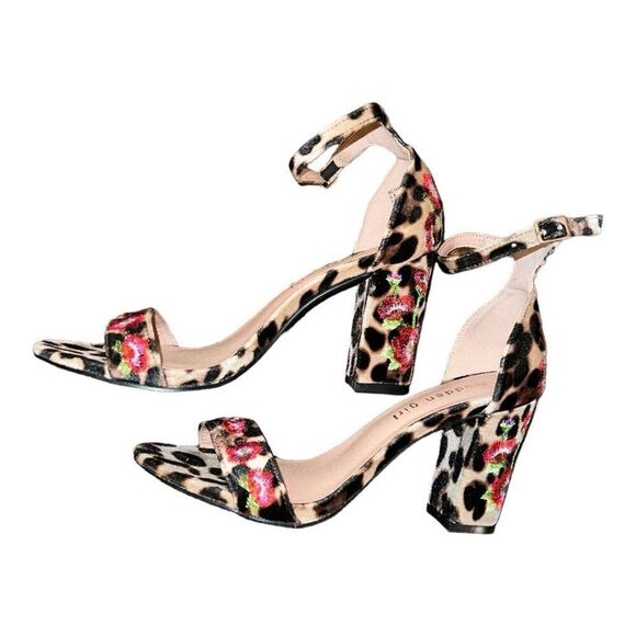 Madden Girl Animal Print Block Heel Sandals Size 6.5 - Picture 3 of 6